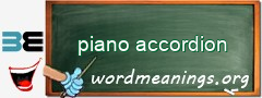 WordMeaning blackboard for piano accordion
